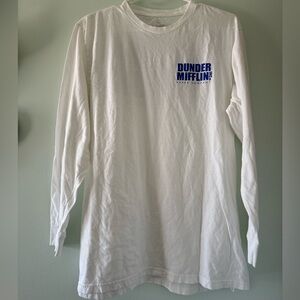 The Office tv show white long sleeve graphic shirt